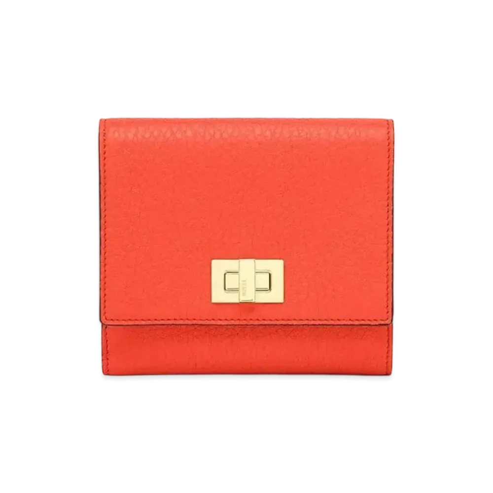 FENDI Wallet Leather Wallet "Red"