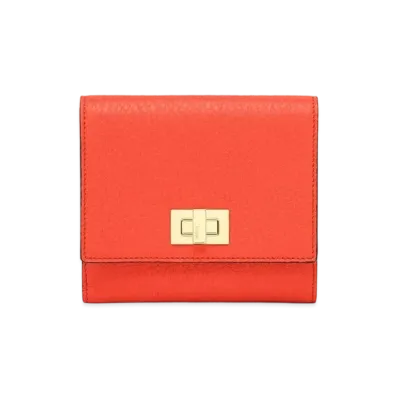 FENDI Wallet Leather Wallet "Red"
