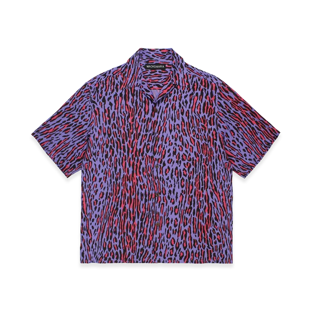 WACKO MARIA Leopard Hawaiian Shirt "Purple"