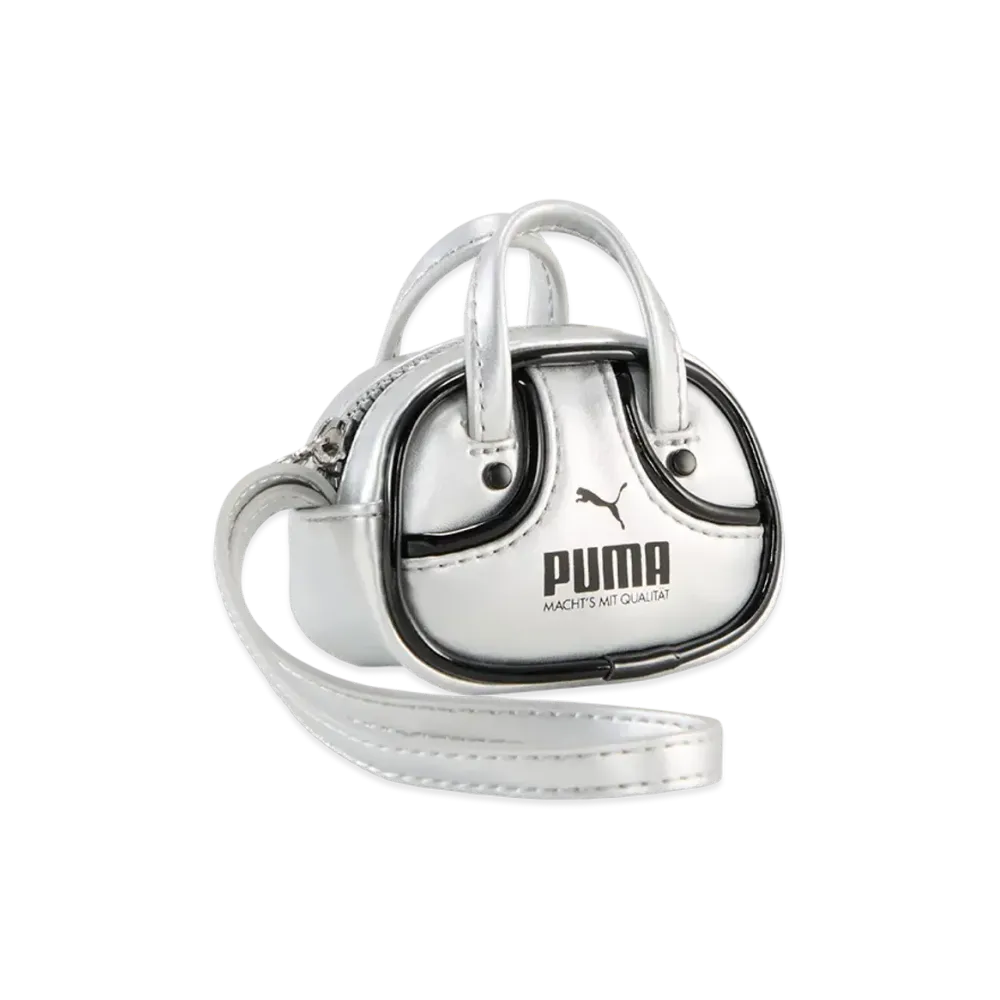Puma 1976 Metallic Grip Bag Keychain "Silver"