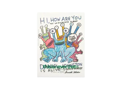 thisisneverthat TNT Daniel Johnston Frogs Risograph Poster "Multi"