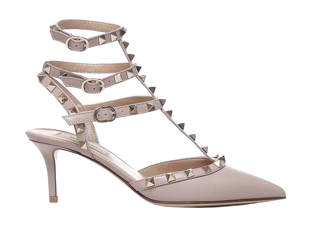 Valentino Garavani Women's Rockstud Pumps "Beige"