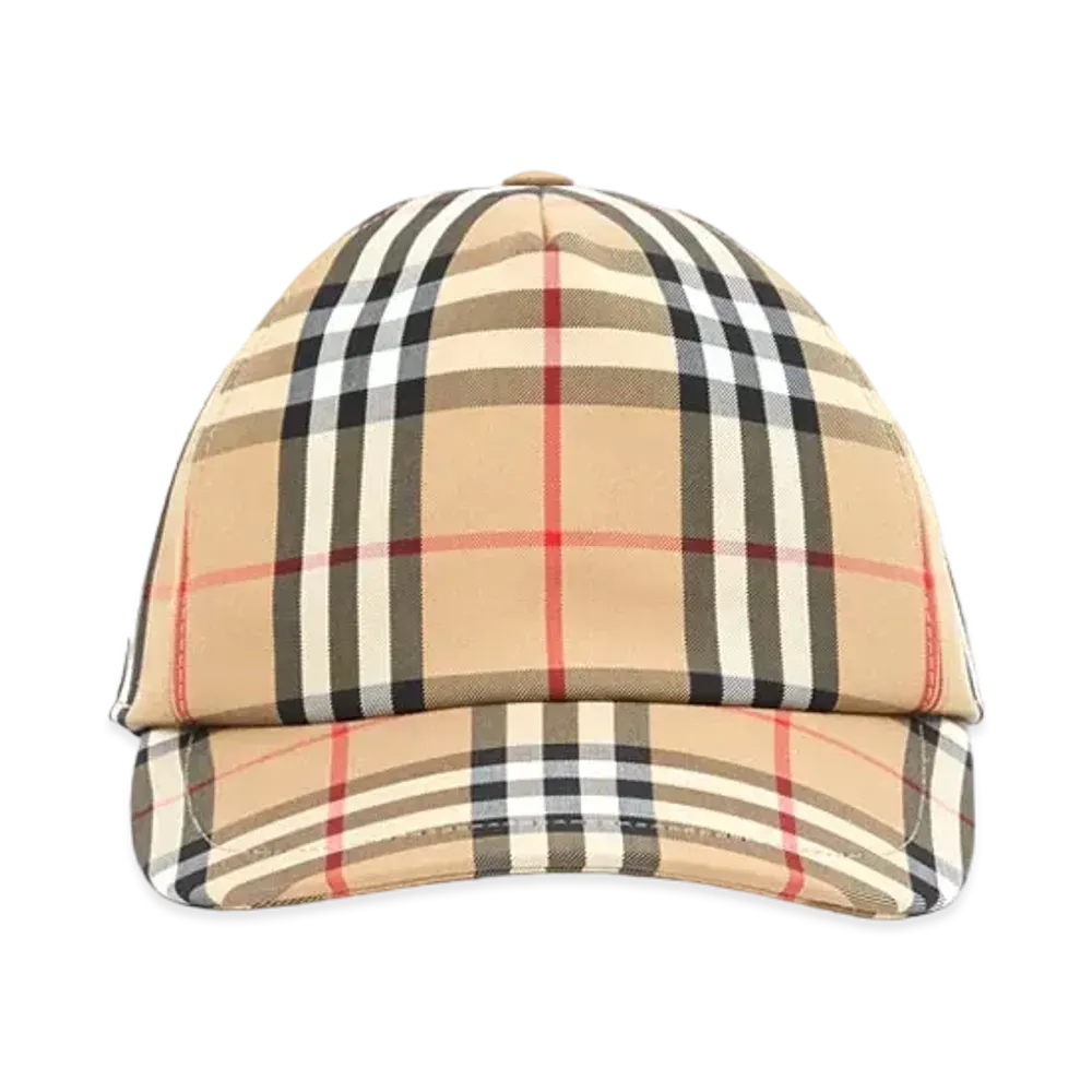 Burberry Logo Applique Vintage Check Cap "Archive Beige"