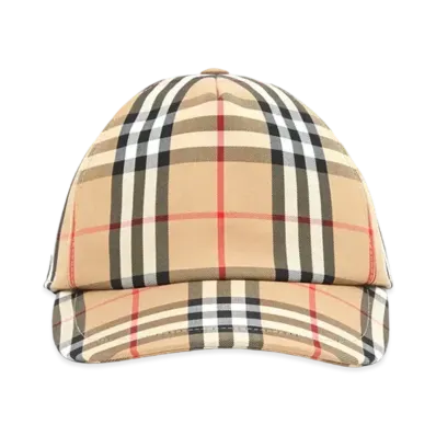 Burberry Logo Applique Vintage Check Cap "Archive Beige"