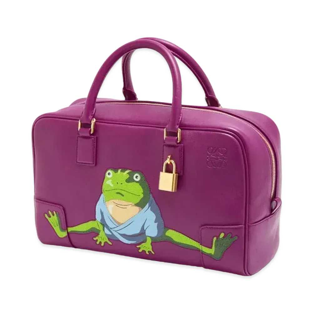 LOEWE x Spirited Away Aogaeru Amazona 28 Bag In Nappa Calfskin "Bouganville"