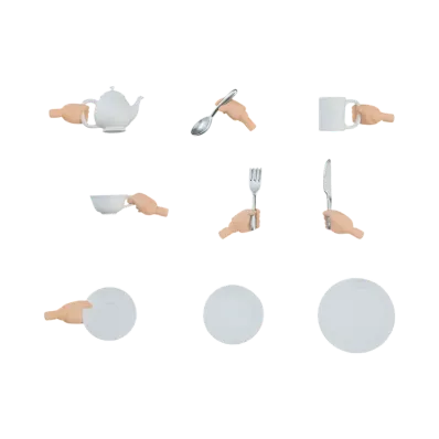 Good Smile Company "Nendoroid Doll" -Nendoroid Doll- Tableware Parts Set