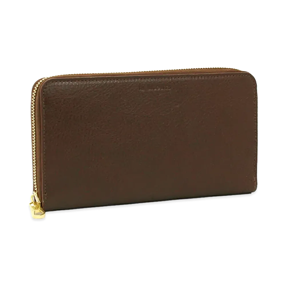 IL BISONTE Mediterranea Round Zip Long Wallet "Marrone"