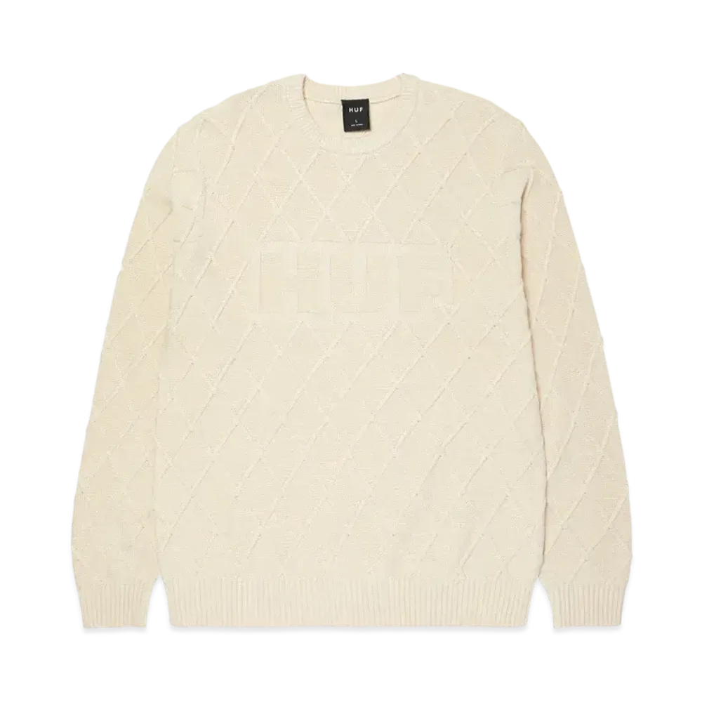 HUF Grid Crewneck Sweater "Natural"