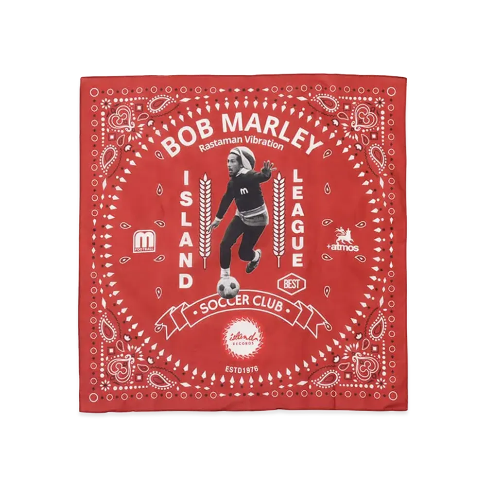 atmos x Bob Marley Foot Ball Bandana "Red"