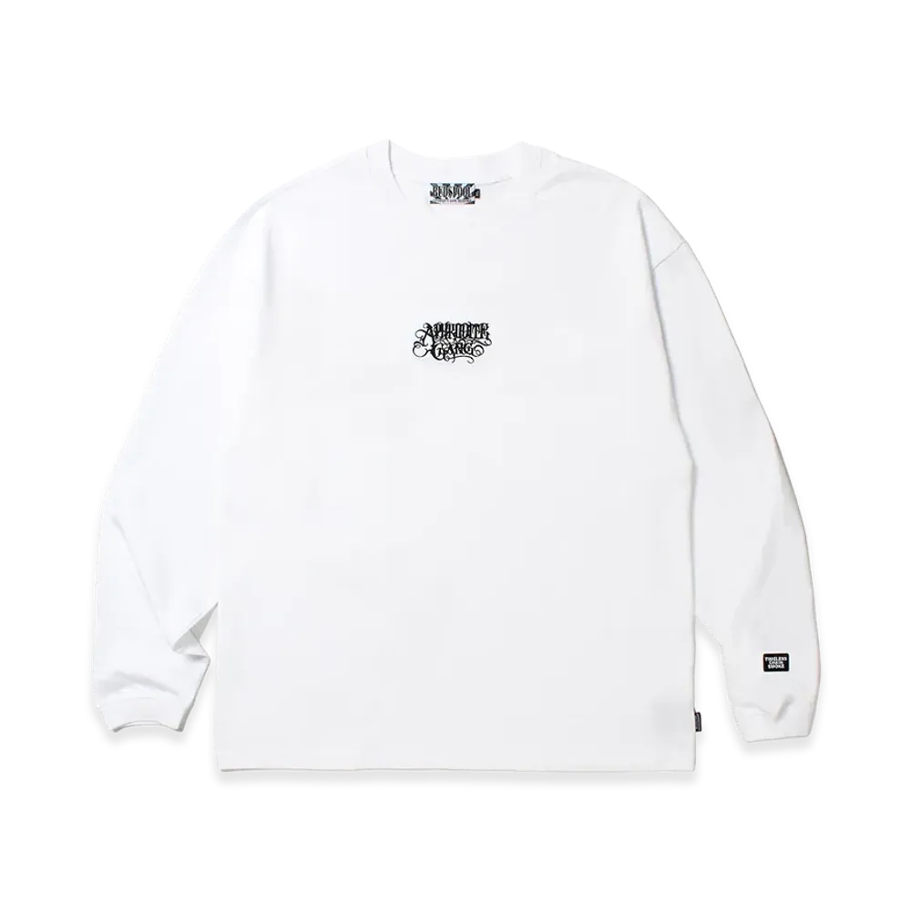 APHRODITEGANG Classic Logo Embroidery L/S Tee "White"