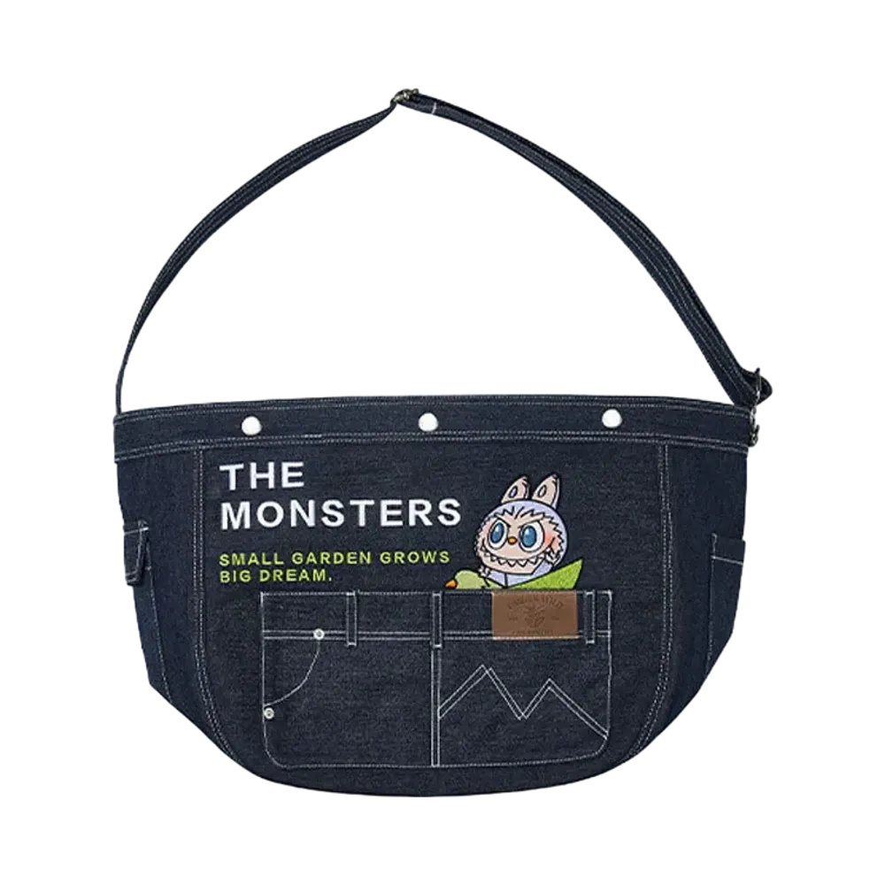 POP MART THE MONSTERS (LABUBU) FALL IN WILD Denim Messenger Bag