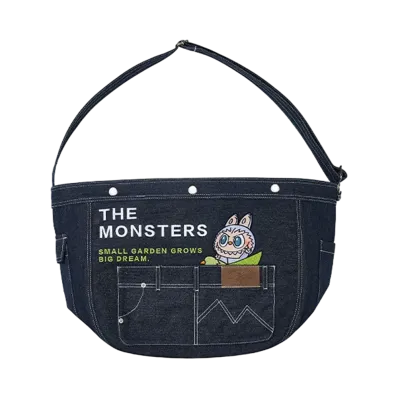 POP MART THE MONSTERS (LABUBU) FALL IN WILD Denim Messenger Bag