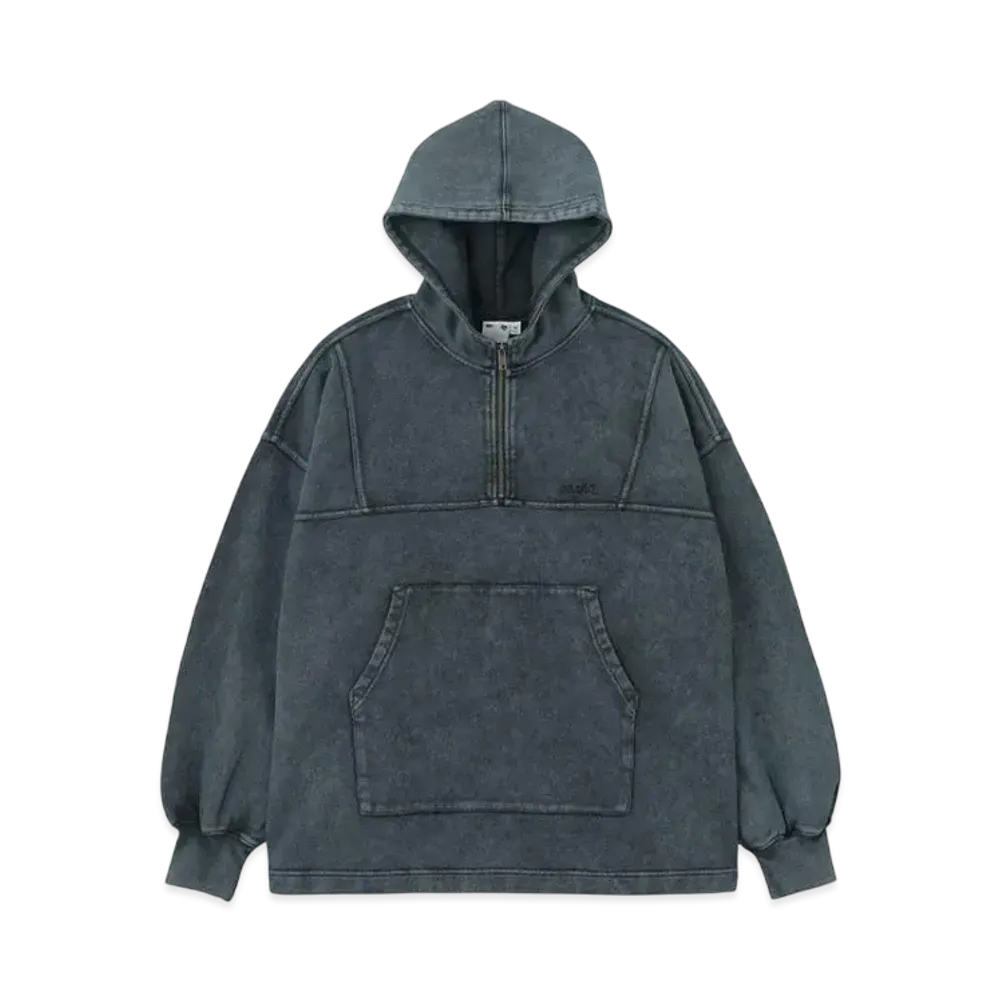 X-Girl Faded Anorak Sweat Hoodie "Light Blue"