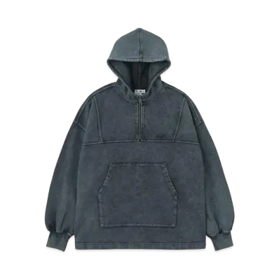 X-Girl Faded Anorak Sweat Hoodie "Light Blue"