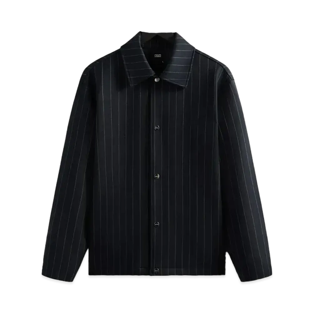Kith Pinstripe Double Knit Coaches Jacket "Nocturnal"