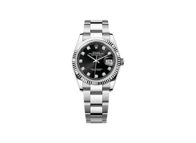 ROLEX Datejust 36 Oystersteel & White Gold "Black"