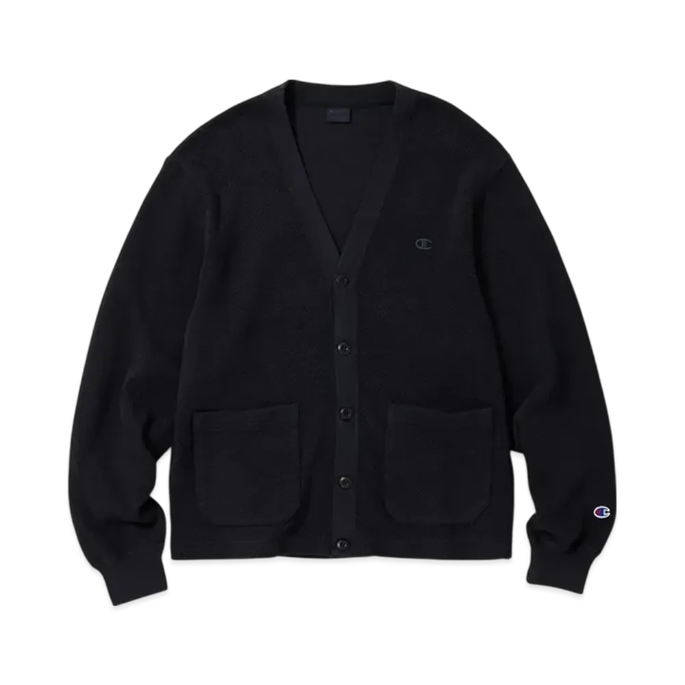 Champion Long Sleeve Cardigan "Off Black"