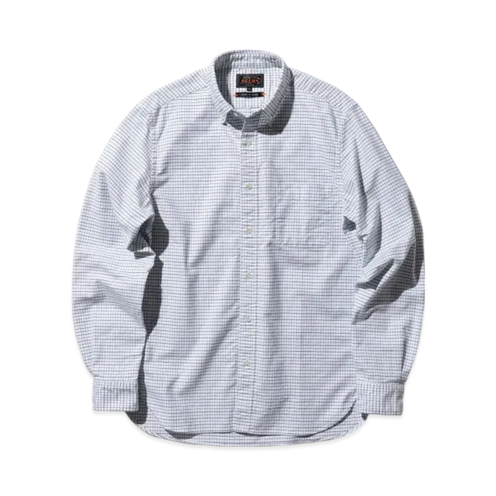 BEAMS B.D. Oxford Tattersall "Blue"