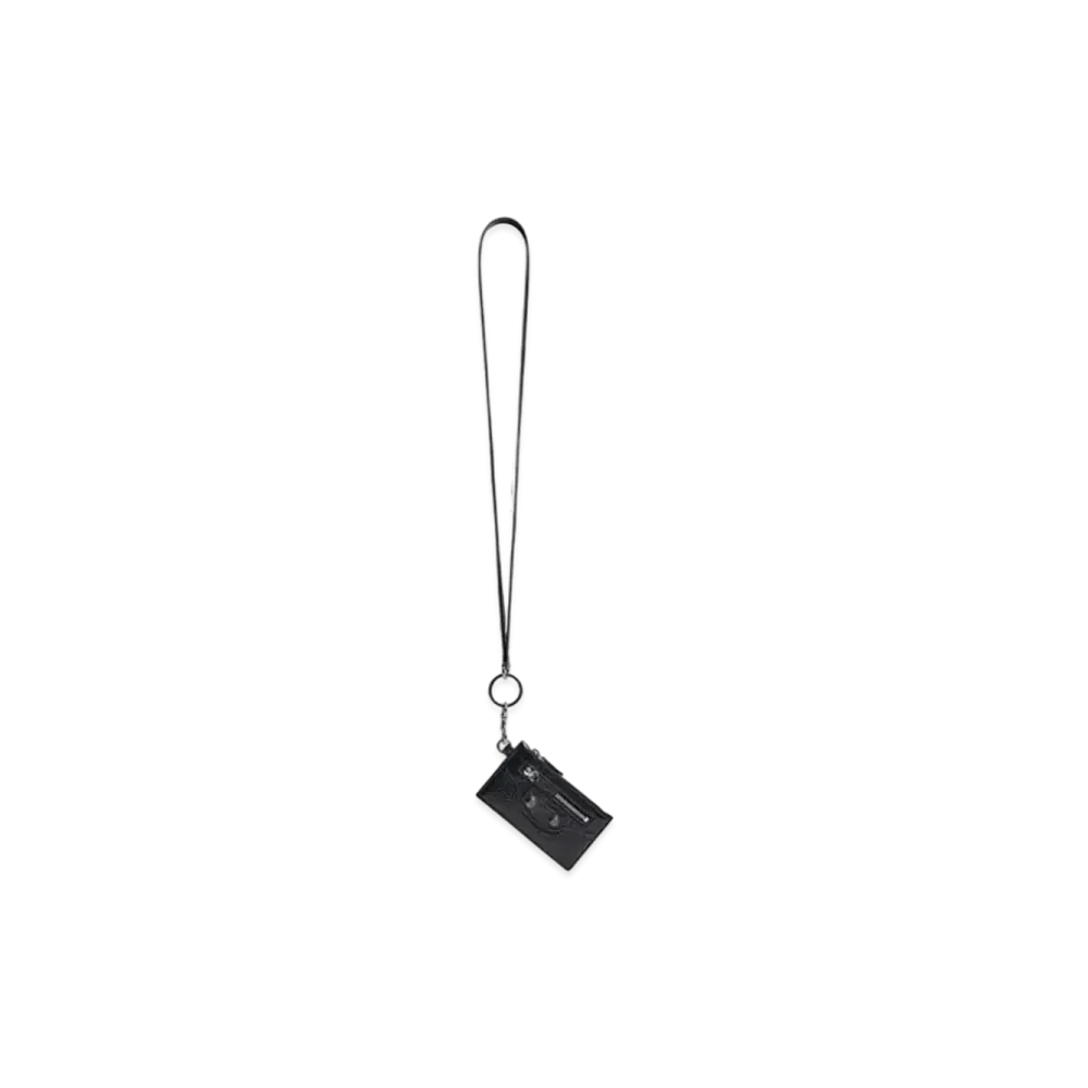 BALENCIAGA Le Cagole Card Case On Keychain "Black"