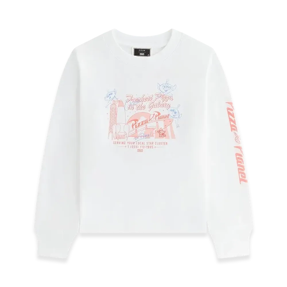 Kith x Disney Pixar Kids Pizza Planet Long Sleeve Tee "White"