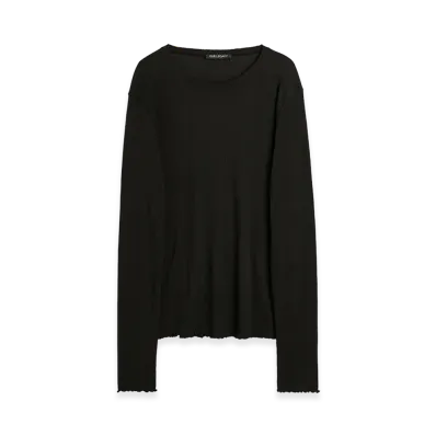 OUR LEGACY Elongated Longsleeve "Charred Shade Ripple Rib"