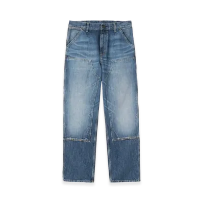 Carhartt WIP Double Knee Pant "Blue/Marble Used Wash"
