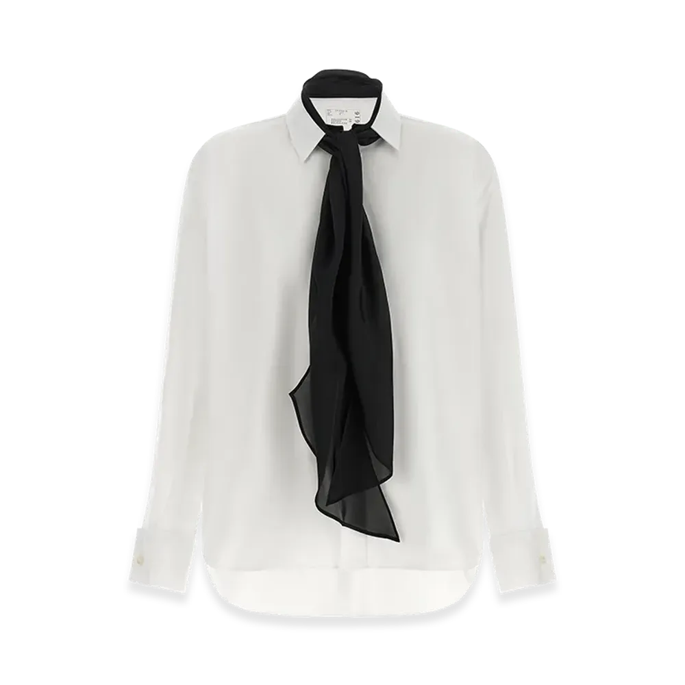 sacai Women's Scarf Shirt "White"
