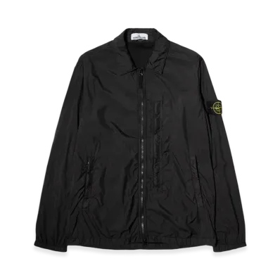 Stone Island 10123 Crinkle Reps Overshirt - 20FW "Black"