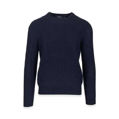 Polo Ralph Lauren Cashmere Cable Knit Sweater "Navy"