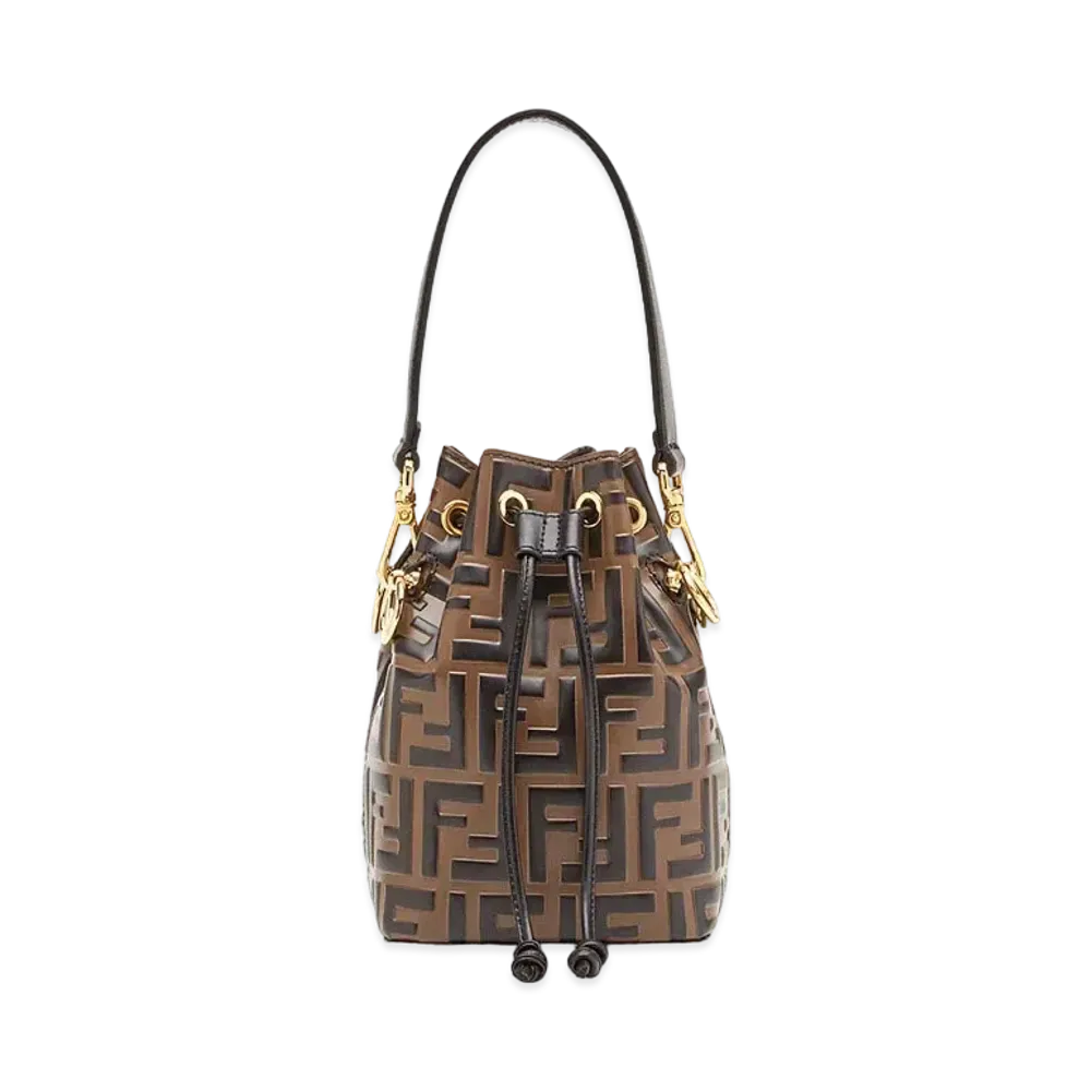 FENDI Mon Tresor Leather Mini-Bag "Brown"
