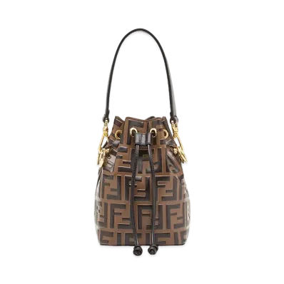 FENDI Mon Tresor Leather Mini-Bag "Brown"