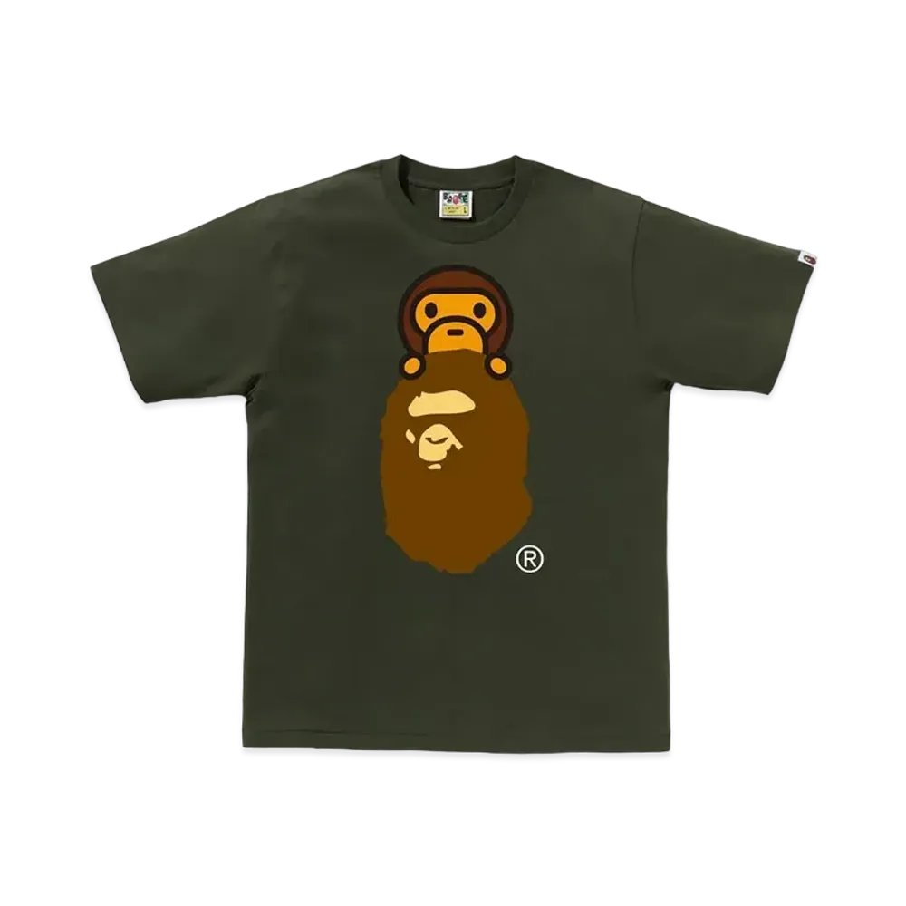 A BATHING APE Milo On Ape Head Tee "Olivedrab"