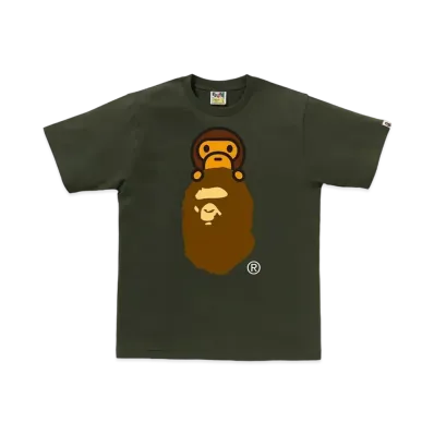 A BATHING APE Milo On Ape Head Tee "Olivedrab"