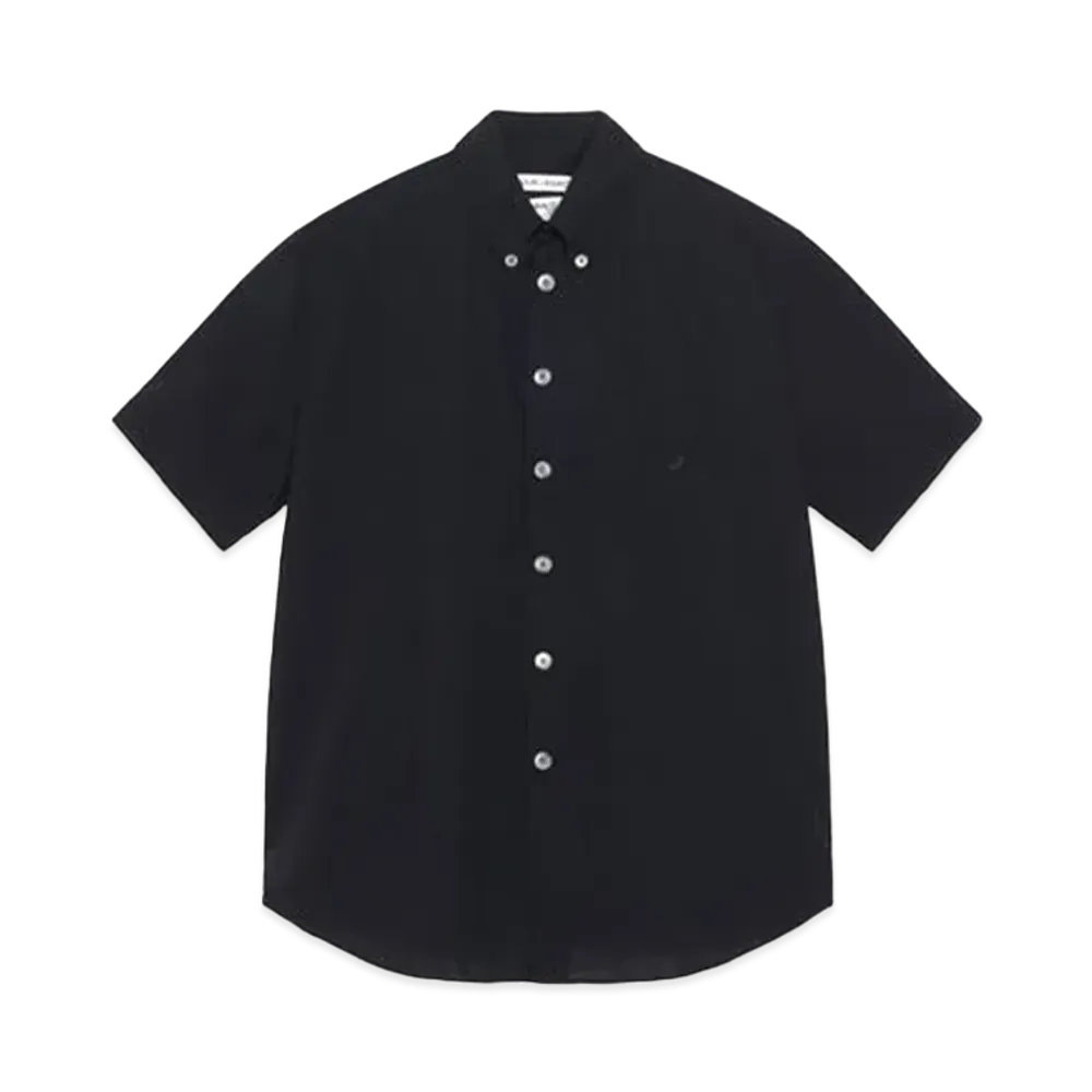Stussy x Our Legacy Work Shop Borrowed Shirt Short Sleeve "Black Clean Seersucker"