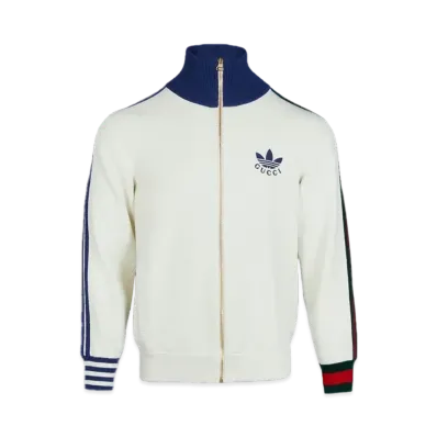 adidas Gucci Viscose Zip Up Jacket "White"