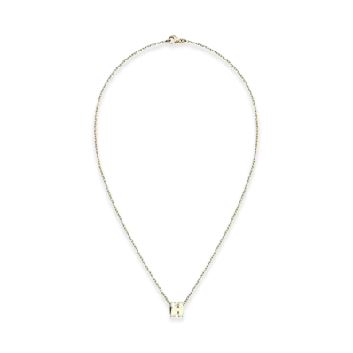 Hermes Mini Pop H Pendant "Gold/Blanc"