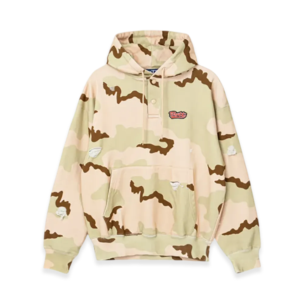 BoTT Henley-neck Camo Hoodie "Sand"