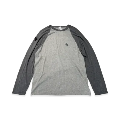 Chrome Hearts 3 Cross Patch CH Logo Embroidery Raglan L/S T-Shirt "Grey"