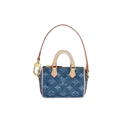Louis Vuitton Micro Speedy Bag Charm Monogram Denim "Denim"