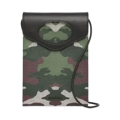 Burberry Camouflage Print Canvas Pocket Phone Case "Mangrove Green"