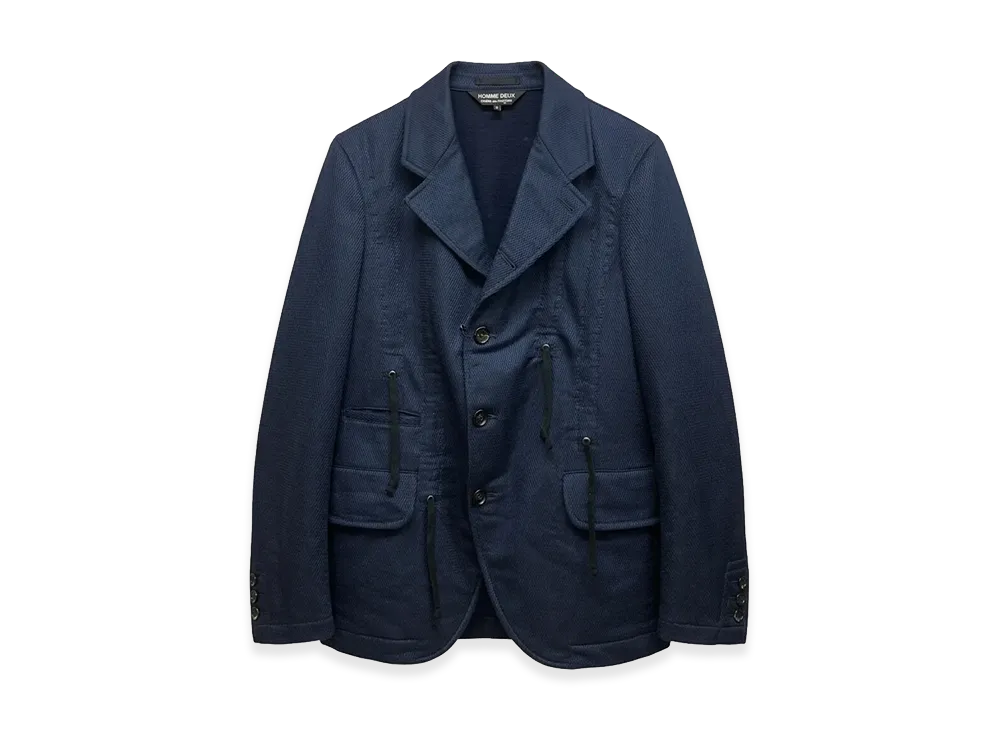 COMME des GARCONS HOMME Deux Honeycomb Mesh Jacket "Navy"
