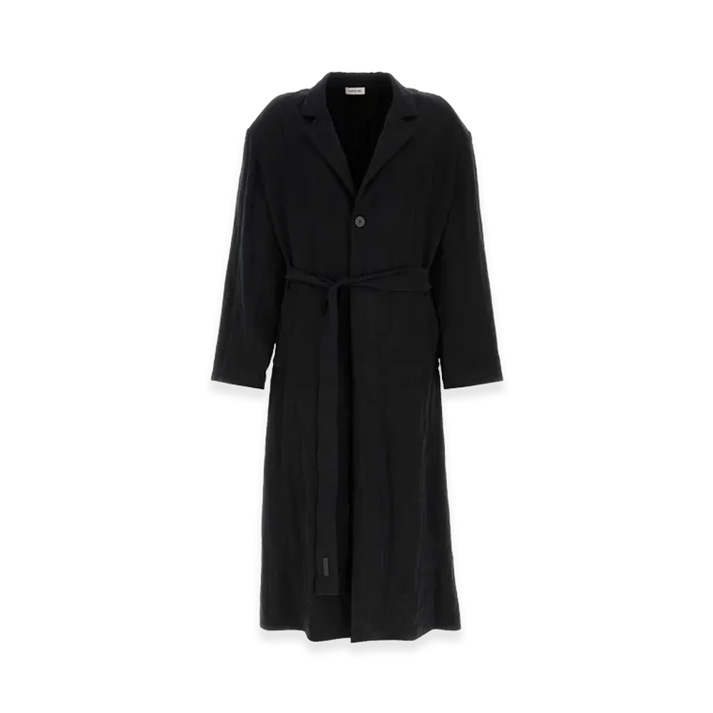 FEAR OF GOD Lyocell Blend Trench Coat "Black"