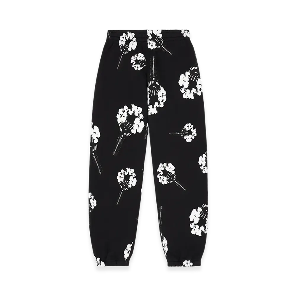 DENIM TEARS Hardies Tears Fist Wreath Open Hem Sweatpants "Black"