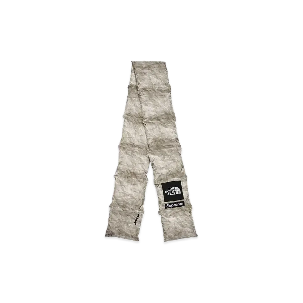 Supreme x The North Face Paper Print 700-Fill Down Scarf "White"