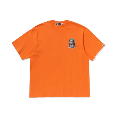 A BATHING APE Comic Art Ape Head Relaxed Fit Tee "Orange"