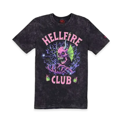 NEW ERA x Netflix Stranger Things S/S Cotton T-Shirt Stranger Things Hellfire Club "Black"