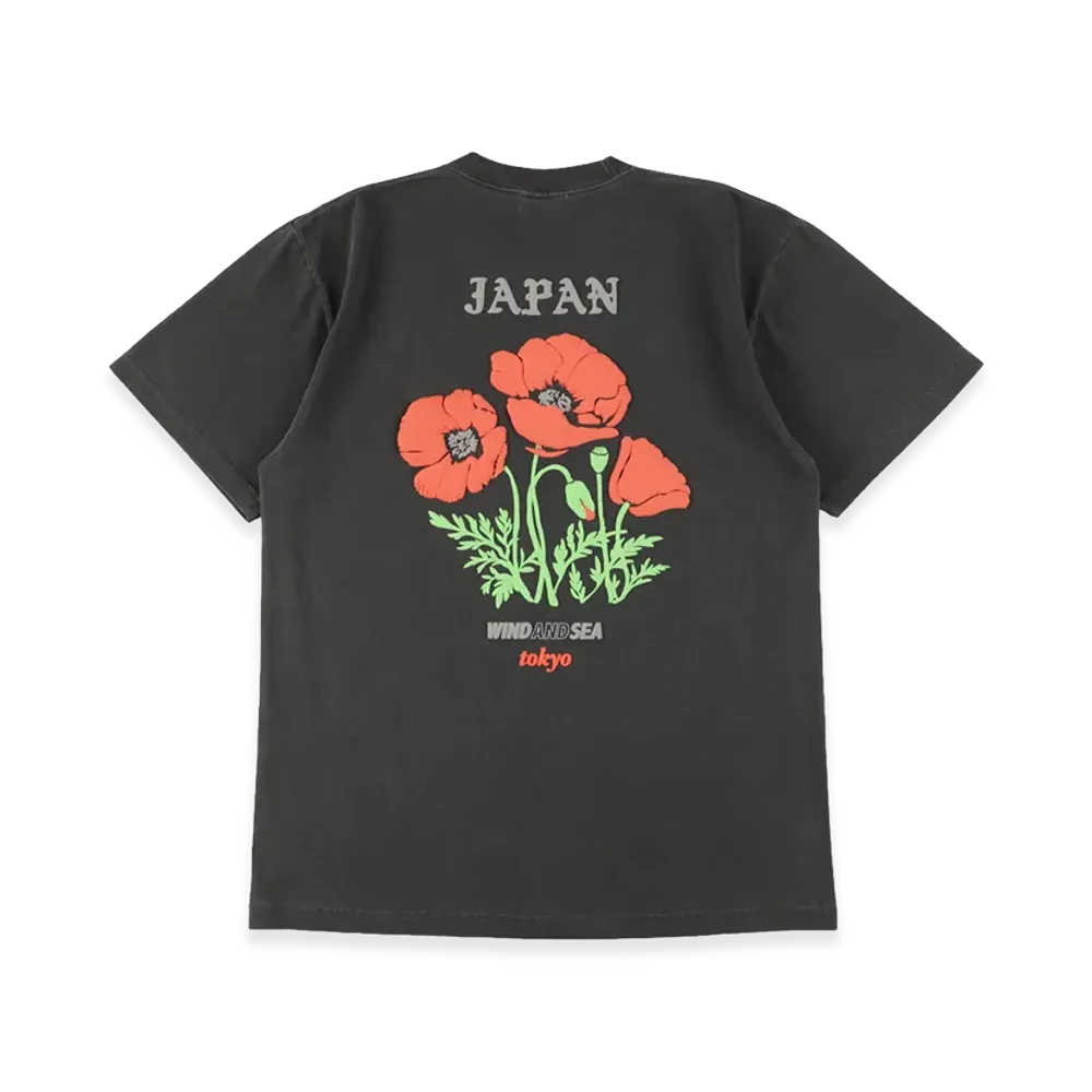 WIND AND SEA Flower Tokyo S/S Tee "Black/Red"