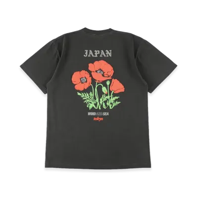WIND AND SEA Flower Tokyo S/S Tee "Black/Red"