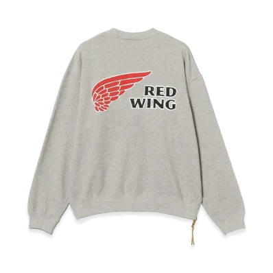 BEAMS x RED WING Print Crew Neck Sweat "Top Gray"