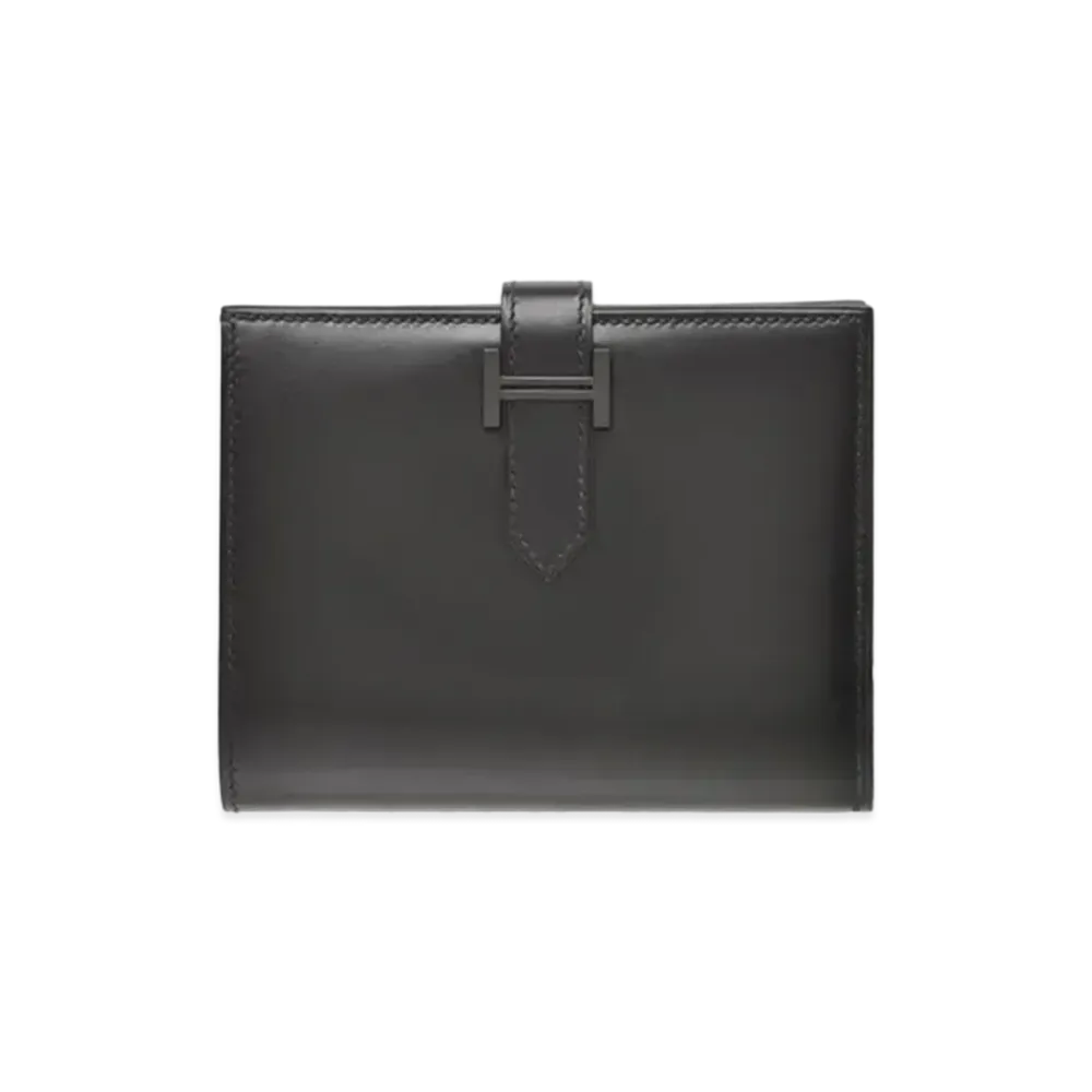 Hermes Bearn Compact Box Calf "Monochrome So Black"